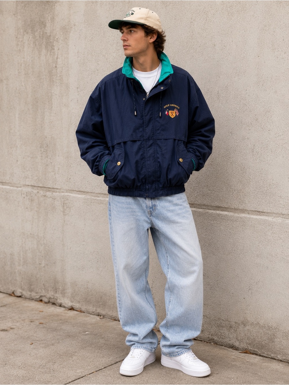 Vintage Gear For Sports Golf America Windbreaker Jacket XL 90s
